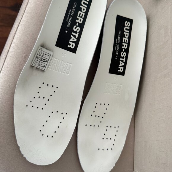 Authentic Golden Goose Size 38 Neutral Superstars - Picture 5 of 11